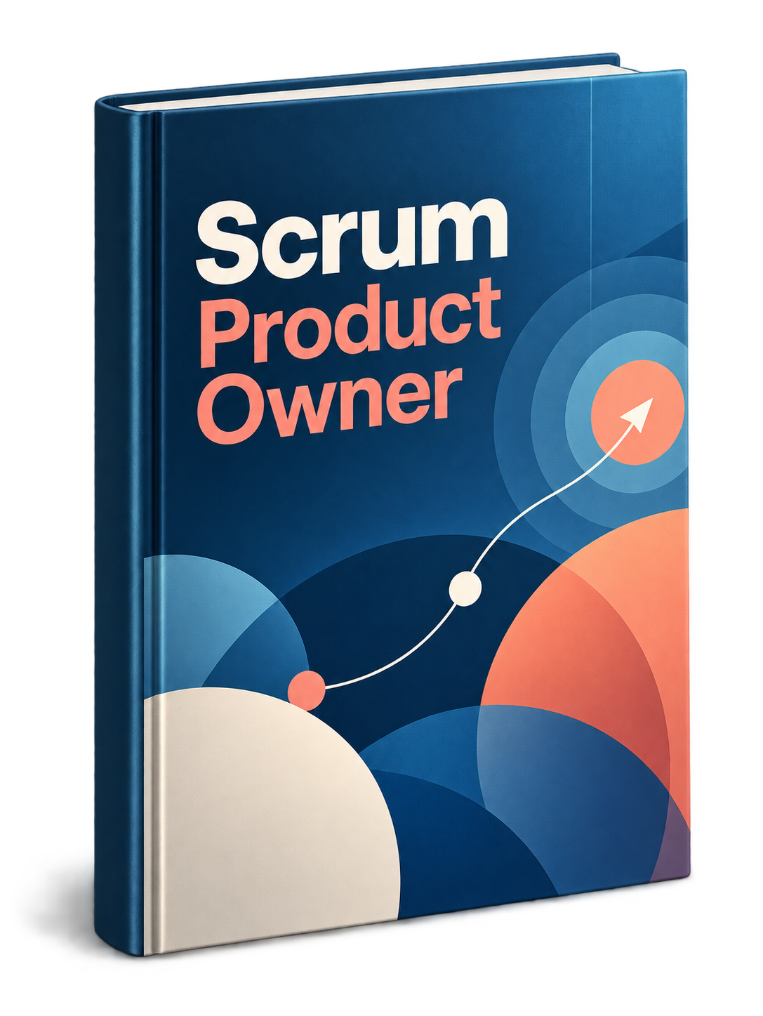 Fiktives Buchcover Scrum Product Owner. KI-generierte Abbildung.